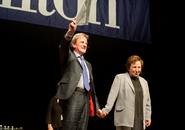 Dr. Bernard Kouchner and Shirin Ebadi salute the audience during their standing ovation.