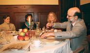 Dean of Faculty Joe Urgo serves pumpkin soup at the Galaxy Dinner. Photo: Melissa Balding '09