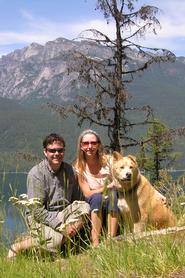 Goodale, Nauman and friend in Slocan Valley, British Columbia