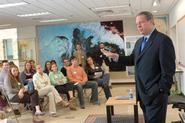 2007 Nobel Peace Prize Winner Al Gore met with science classes prior to his lecture at Hamilton.