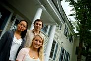  Xiaohan Du '12, Holly Donaldson '11 (front), and Michael Harris.