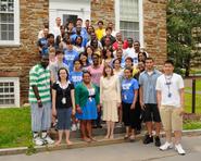 Opportunity Program students with President Joan Hinde Stewart.