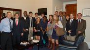 Students in Hamilton's Program in Washington, D.C. with U.S. Rep. Richard Hanna, left.