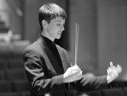 Heather Buchman conducts the Hamilton College orchestra.