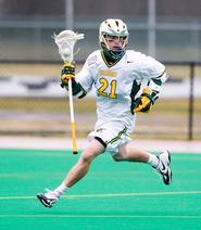 Hamilton assistant men's lacrosse coach Andrew Kelleher as a player at the University of Vermont.