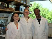 Jessica Li '14, Agne Jakubauskaite '13 and Olusegun Ogunwomoju '15.