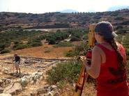 Mackenzie Leavenworth '15, right, on site in Gournia, Greece. 