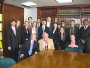 Hamilton's students in Washington, D.C., with Mike McCurry P'13.