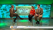 Matt Lauer, Monica Inzer and N.Y. Times reporter Jacques Steinberg on Today Show set