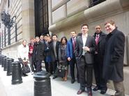 Hamilton Program in New York City students outside the Federal Reserve.