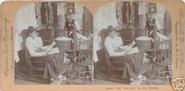 New woman stereoview.
