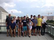 DC Program students on the balcony of the Newseum.