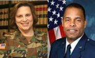 U.S. Army Col. Maritza Ryan and U.S. Air Force Col. James M. Durant III 