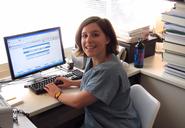 Sarah Cryer '10 at Dr. Elizabeth Poynor's office.