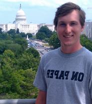 Scott Blosser '12 is studying federalism with Professor of History Doug Ambrose.