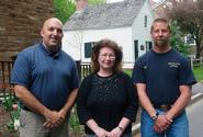 Mike Sprague, Yvonne Schick '13 and Mike Neidhart.