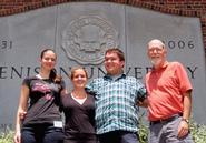 Chandra Thompson '10, Grace Stadnyk '10, Luke Maher '11 and Professor Richard Bedient.