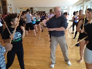 Bruce Walczyk demonstrates Filipino martial arts