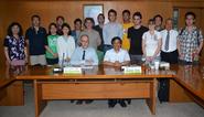 Thomas Wilson (seated, left) presented during a seminar in Taipei.