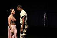 A scene from Hamilton's production of <em>Woyzeck</em>.