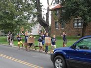 A scene from 2009's pre-orientation arrival day.