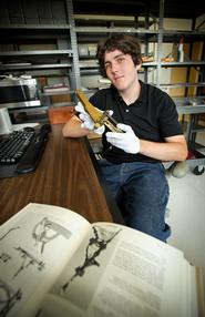 Adam Fix '13 at the Smithsonian's National Museum of American History.