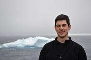 Andrew Seraichick '13 on the group's first day in Antarctic Sound.