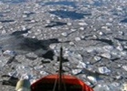 A view from the bow of the boat while crossing the Drake Passage in April 2009.