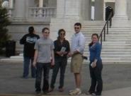 Michael London, Sanjana Nafday, Colleen Callaghan and Charlie Ruff at Tomb of Unknown Memorial.