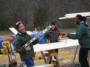 ASB students hone their construction skills on a 2010 trip.