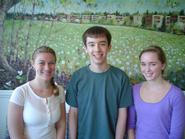 Alexa Ashworth '09, Tom Morrell '10, and Elena Wood '10