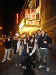 New York Program students and Prof. Derek Jones attended a performance of <em>Billy Elliot</em> on Broadway.