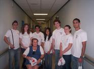 First-year Bonner leaders at the Veterans' Hospital in San Juan.