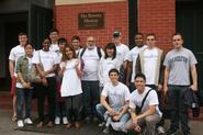 Professor Erol Balkan and Program in NY students at the Bowery Mission.