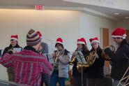 The Guerilla Carolers brought holiday music to various campus locations.