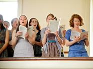 The College Choir performed a rousing rendition of <em>Yankee Doodle Dandy</em> during the ceremony.