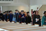 Faculty process into the Chapel during a Class & Charter Day ceremony.