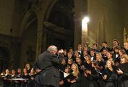 The Hamilton College Choir performing in Italy in March.