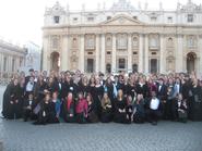 The Choir and College Hill Singers at St. Peter's Basilica in Rome.