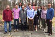Front from left: Prof. Carl Rubino, Adrian Ophals ’15, Prof. Barbara Gold, Tommy Dana ’16, Mackenzie Leavenworth ’15, Emily Moore ’15, Prof. Jesse Weiner. Back from left: Emma Zanazzi ’15, Prof. Shelley Haley, Prof. Anne Feltovich, Isabel Dau ’15, Jack Boyle ’15, Kim Olsen ’16.