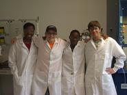 Pauline Wafula '13, Kristen Pallen '12, Lennox Chitsike '13 and Aaron Danilack '13.