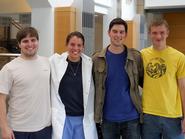 From left, Daniel Lichtenauer '14, Elizabeth Huebner '13, Andrew Seraichick '13, Robert Clayton '15.