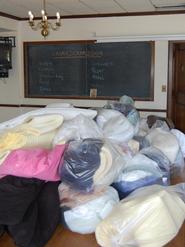 Blankets and bedding are just some of the many items collected for Cram & Scram.