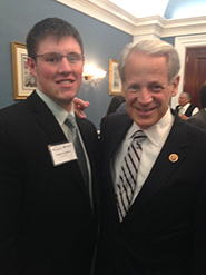 Brendan Cunningham '15 with Rep. Steve Israel.