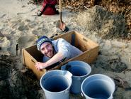 Daniel Feinberg '12 conducts field research on preventing water pollution.