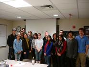 David Backus '75 with New York City Program students.