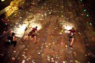 The Climbing Wall in Dayglo.