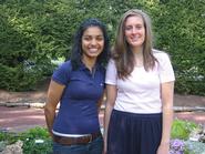 Sujitha Amalanayagam '10 and Sarah Goodell '11.