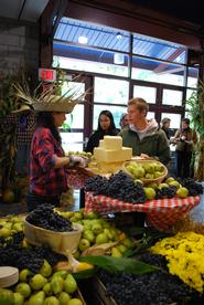 Foods grown within a 150-mile radius of campus were featured.