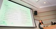 An Economics senior thesis presentation.
